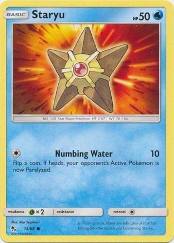 Staryu - 13/68 - Common - Lightly Played - Hidden Fates