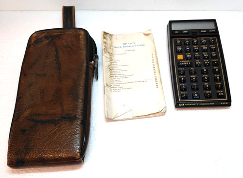 Vintage Hewlett Packard HP 41CX Calculator W Case & Instruction Book!