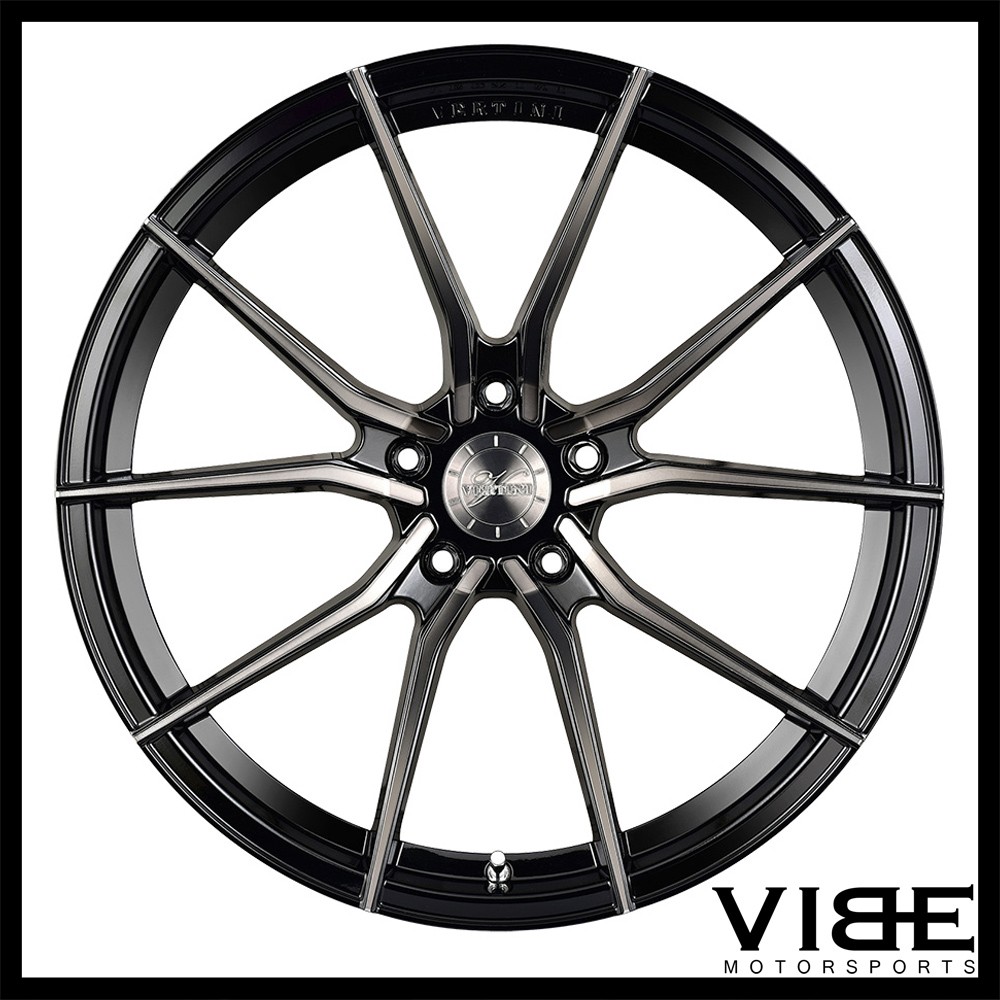 20" VERTINI RF1.2 FORGED BLACK CONCAVE WHEELS RIMS FITS MASERATI QUATTROPORTE