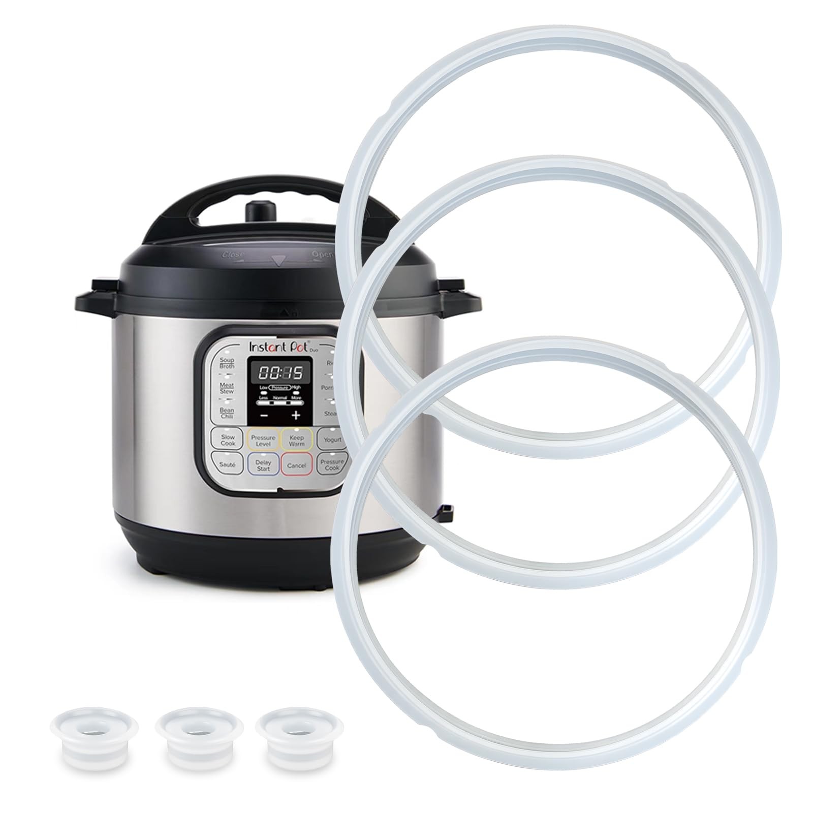 3 Pack Silicone Sealing Rings for Instant Pot 6 Qt, Inner Po