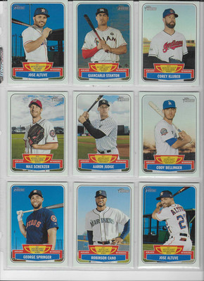 2018 TOPPS HERITAGE BASEBALL COMPLETE 10-CARD BASEBALL AWARD WINNERS INSERT SET
