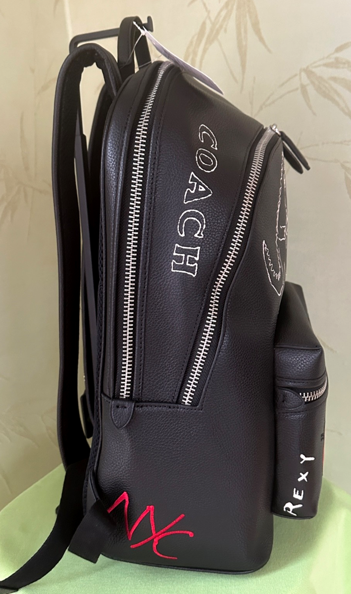 COACH CHARTER BACKPACK WITH SKETCH PRINT:NWT BLACK CAJ84 Retail