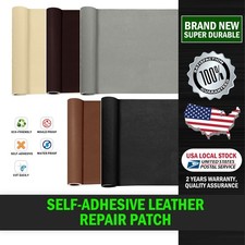 Self-Adhesive Leather Repair Patch Tape For Car Seats Couch Sofa Chair Jacket US