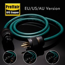 Preffair US/EU/AU Schuko Hifi Audio Power Cord Cable With Figure 8 IEC C7 Female