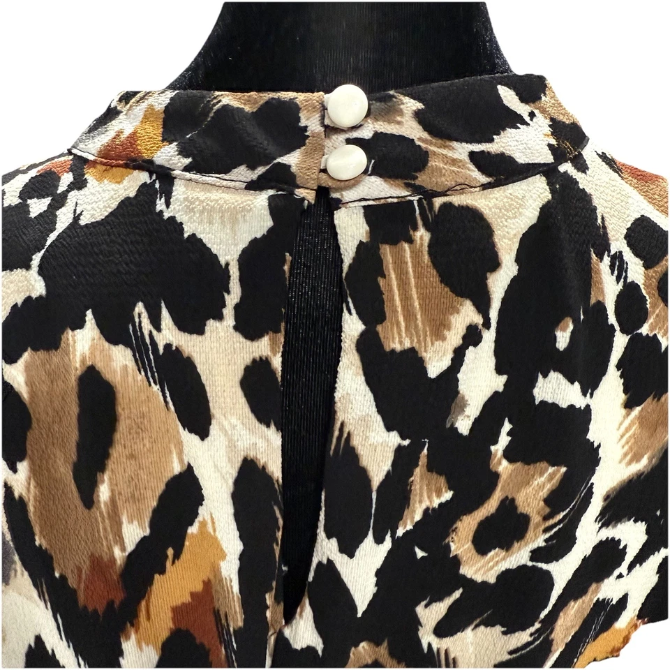 Lux II Women’s 14 NWT Leopard Animal Print Sleeveless Dress Party Sexy Choker - Image 4 of 4