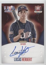 2014 USA Baseball Box Set 18U National Team Signatures Lucas Herbert Auto 3pu