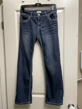 Xhilaration Blue Stone Wash Straight Leg Blue Denim Size 14