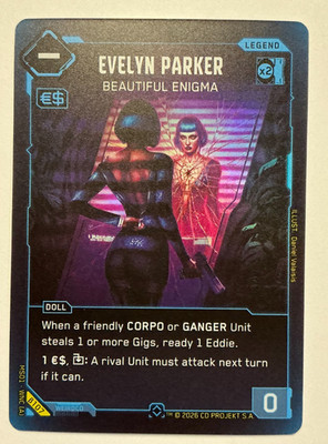Evelyn Parker (Rare) B107 - Cyberpunk TCG Welcome to Night City Beta NM/M
