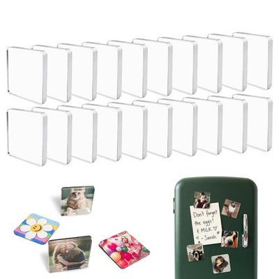 20 Pcs DIY Fridge Magnets, Acrylic DIY Magnets for Fridge 2x2 Inch, DIY Magnets
