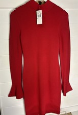 NEW Michael Kors Red Bell Sleeve Sheath Dress Size Small NWT