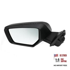 Gloss Black Driver Side Mirror Assembly Compatible with 2014-2019 Impala Left