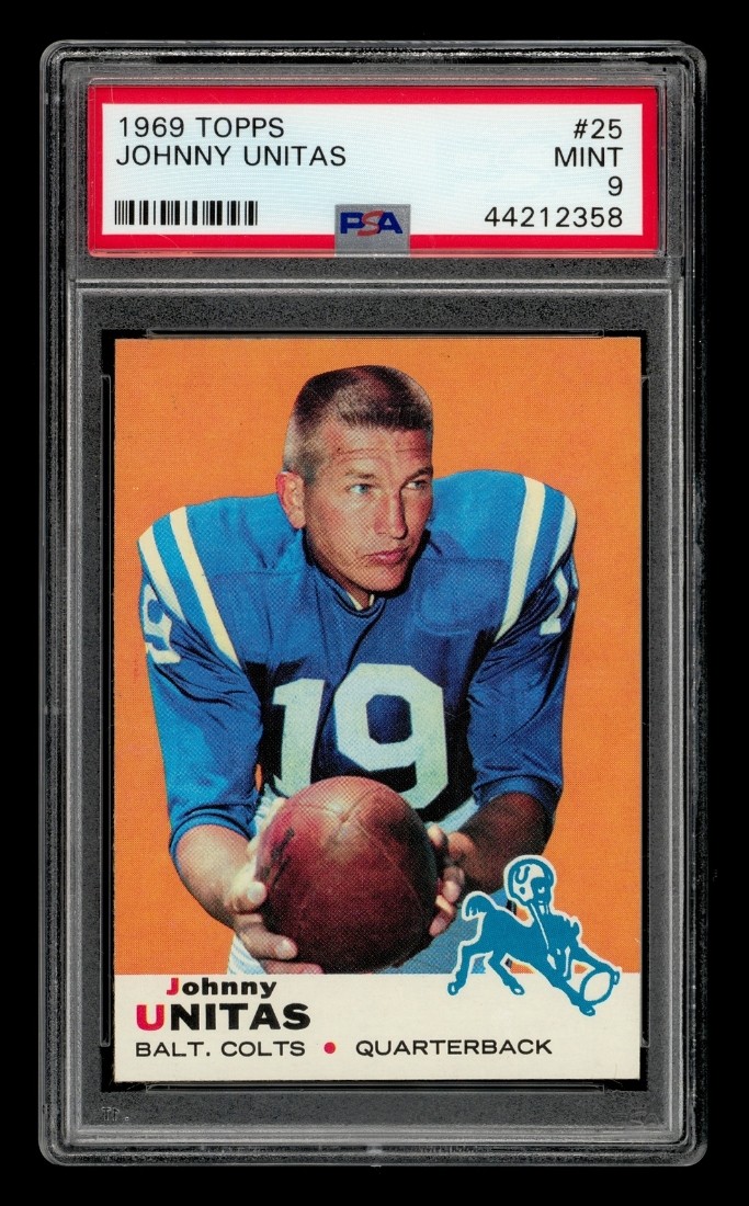 1969 Topps Set-Break # 25 Johnny Unitas PSA 9 MINT