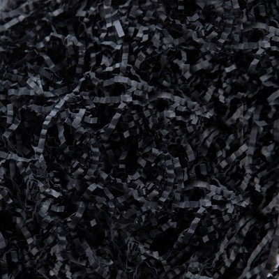 1/2LB Crinkle Cut Paper Shred, Black Raffia Paper Sherd Filler Grass for Gift...