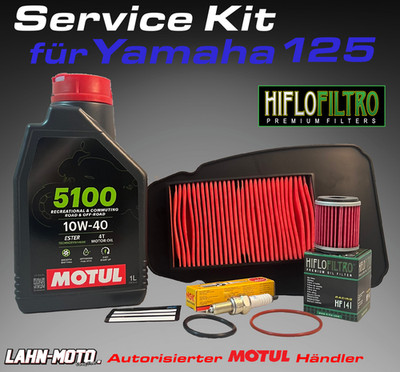 Service Kit Ölwechsel Motul 5100 10W40 für Yamaha YZF-R 125, MT, XSR 125 ab 2019