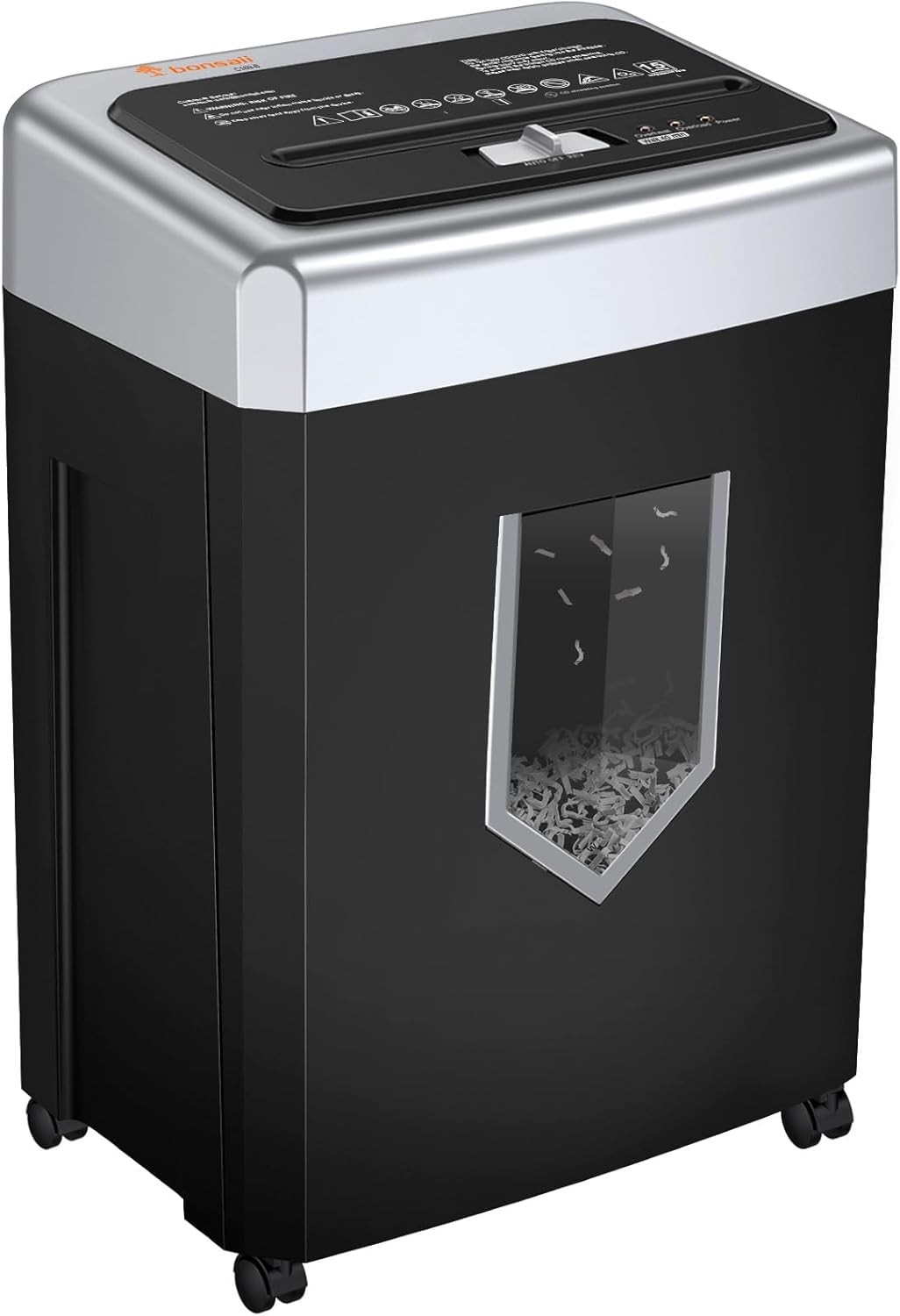 15-Sheet Office Paper Shredder,40 Mins Heavy Duty Shredder,5