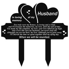 Memorial Stakes Grave Decorations for Cemetery Grave Plaque Markers Memorial ...