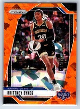 2024 Panini Prizm WNBA #80 Brittney Sykes Ice Orange Prizms Basketball