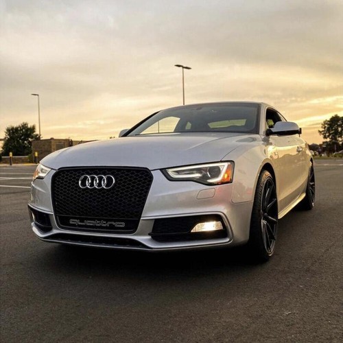 Calandre Grille Nid D'abeilles Noir Brillant Chrome Pour Audi Q3 8U