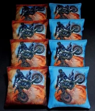 OFF ROAD DIRT MOTOR CROSS  BIKE RACER 8 ACA Regulation Cornhole Bean Bags B210