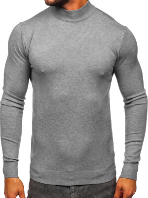 Pullover Sweater Sweatshirt Rollkragen Men Unifarben Classic Herren BOLF Casual