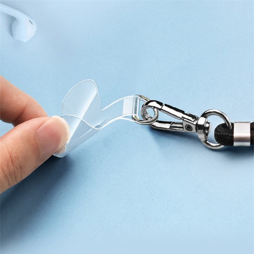 Universal Mobile Phone Anti-lost Lanyard Card Gasket Transparent Tpu Detachable - 第 5/21 張圖片