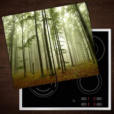Glass Worktop Saver Ceramic Induction Hob Protector Cover Foggy Forest