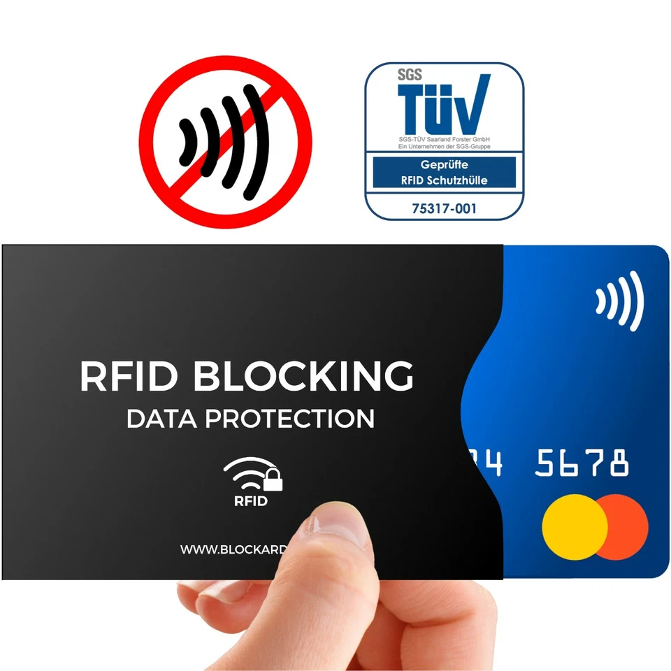 12x TÜV geprüfte RFID / NFC Schutzhülle für Kreditkarte Bankkarte Kreditkarten - Bild 2 von 4