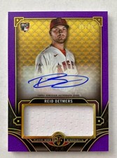 2022 Topps Triple Threads Reid Detmers RC Auto Patch 35/75 Baseball Card