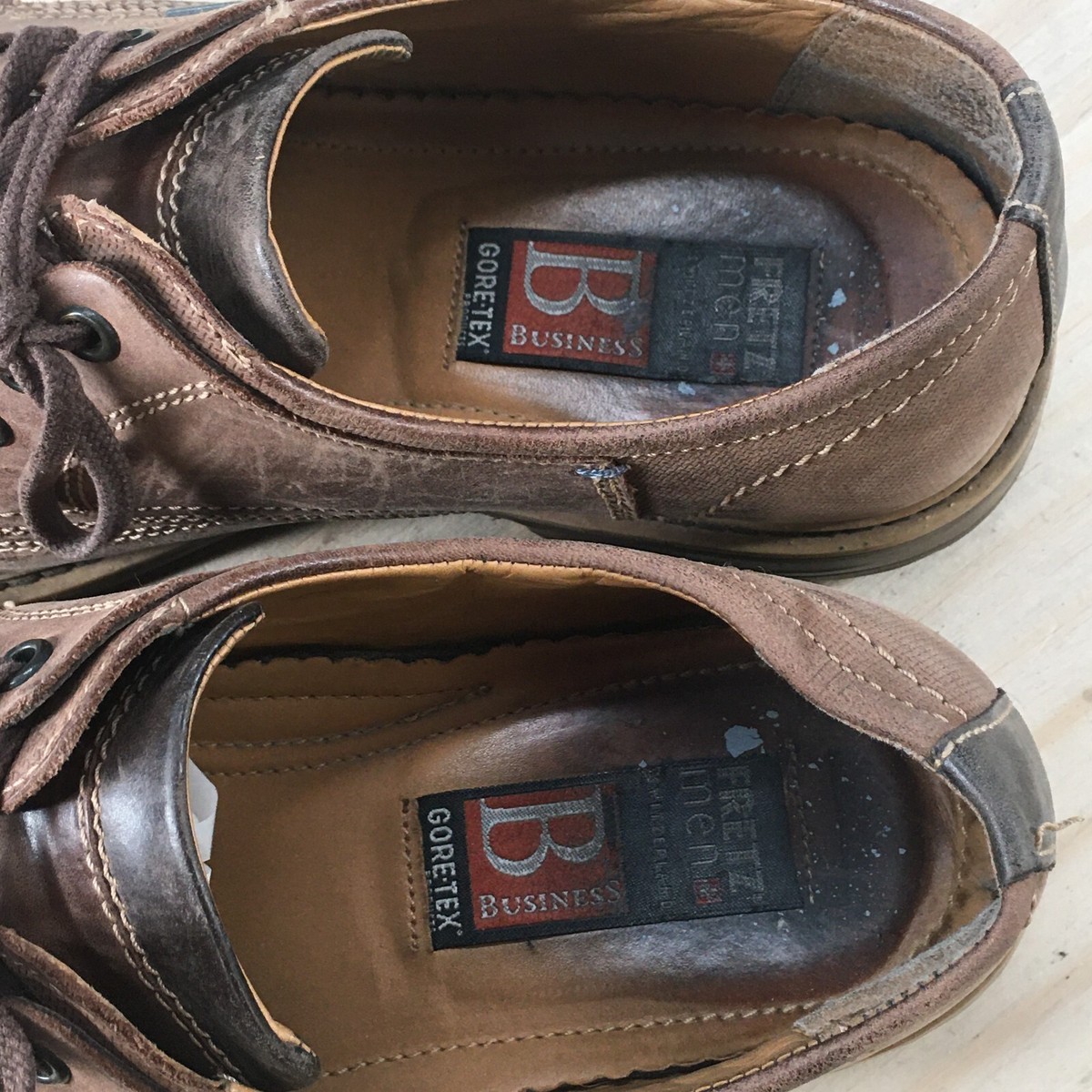 Fretz Shoes Mens 42 GoreTex Dress Plain Toe Oxford Brown  display picture 2