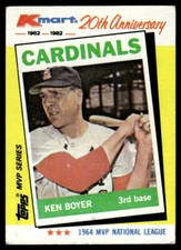 1982 Topps Kmart 20th Anniversary AL & NL MVP's #6 Ken Boyer