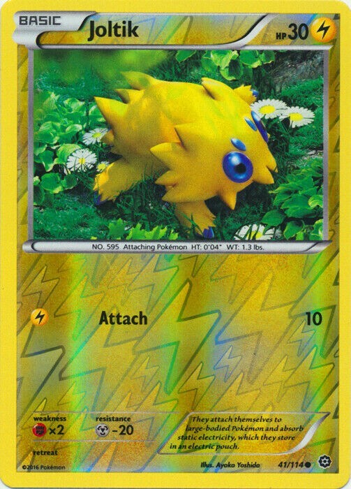Joltik 41/114 Steam Siege Reverse Holo Common Near Mint Pokemon DNA GAMES