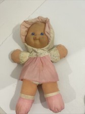 Vintage Puffalump Pink Baby Girl Doll Fisher Price Blue Eyes Rattle 1994 Rare