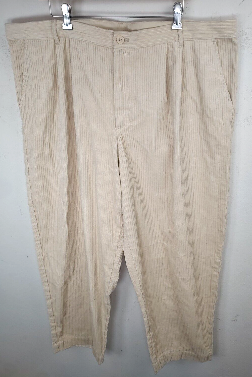 FILA Pantaloni canottaggio donna Plus 20 44""x28"" crema gamba larga velluto a velo dritto nuovi