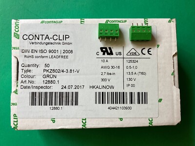 12880.1 Conta-Clip 4 pos terminal block - box of 50 pcs (0.75 each)