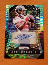 2019 Prizm Rookie Auto Prizms Neon Green #396 Lonnie Johnson Jr Texans 