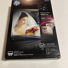 HP PREMIUM PLUS PHOTO PAPER 4X6" Soft-GLOSS Semi-glace pack of 100 sheets NEW