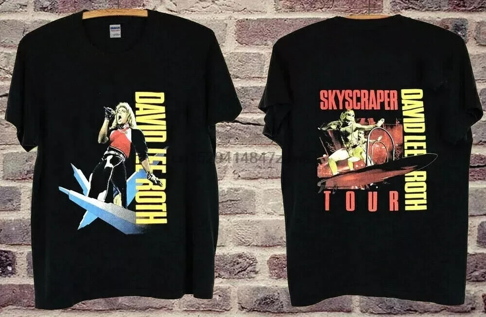 HOT NEW David Lee Roth - Skyscraper Tour 1988 Black T Shirt USA ALL COLOR S-5XL