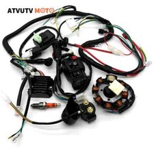 9pcs/Lot Wiring Harness Wire Loom Electrics Stator Coil CDI For ATV Quad Bikes