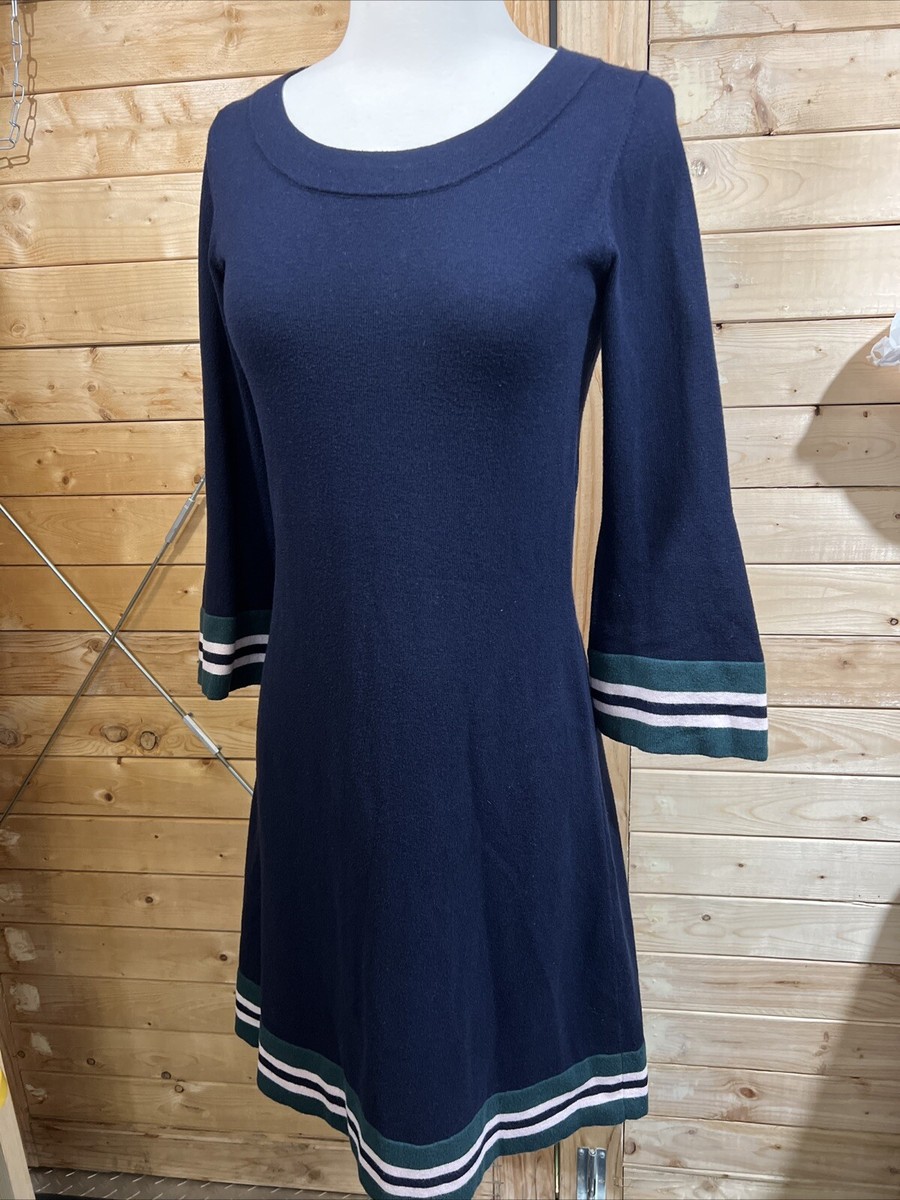english factory women's knit woven mixed dress English Factory Women's Mixed Media Knit Dress With Denim
