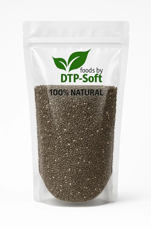 5kg Chia Samen / 5 x 1kg Top-Qualität, Salvia Hispanica Zip-Beutel - Bild 2 von 4