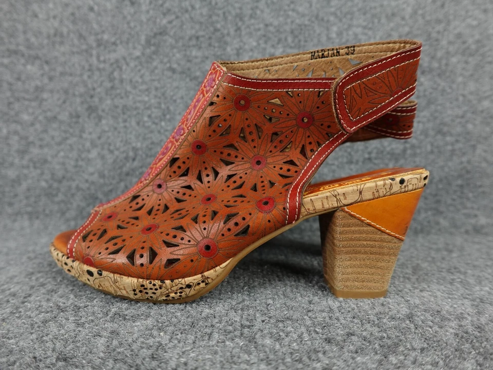 Sandálias de salto alto L' Artiste by Spring Step Marjan conhaque tamanho 39 - Imagem 3 de 4