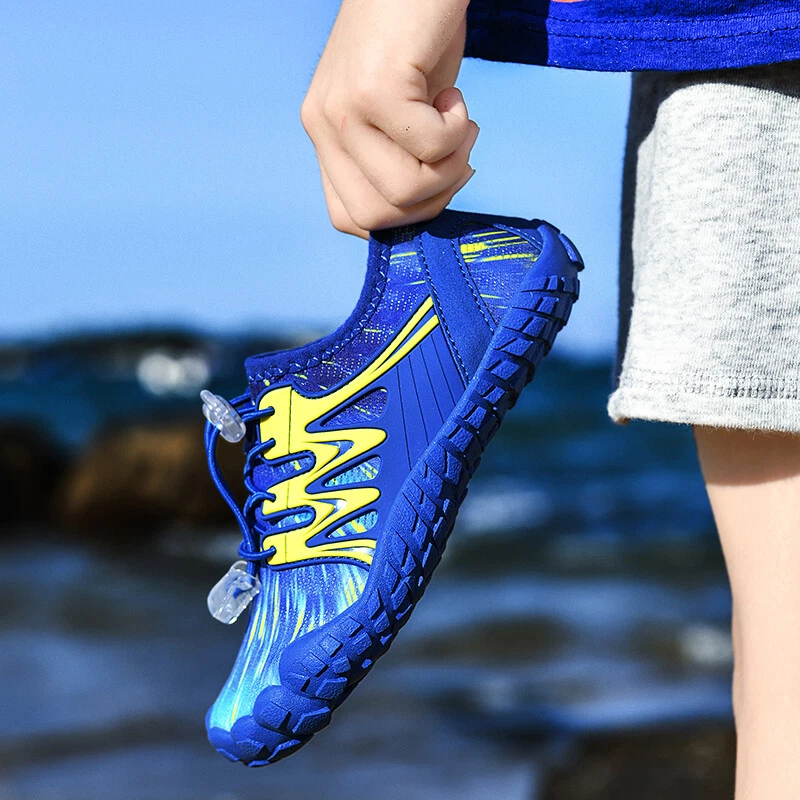Kids Quick Dry Water Shoes Boys Girls Lightweight Non-slip Beach Barefoot Sport - Image 4 of 4
