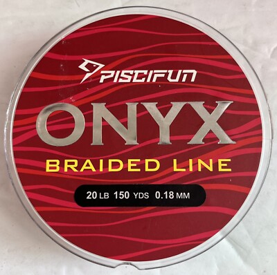 PISCIFUN - ONYX Braided Fishing Line (Black) 20 LB 150 YDS 0.18 MM