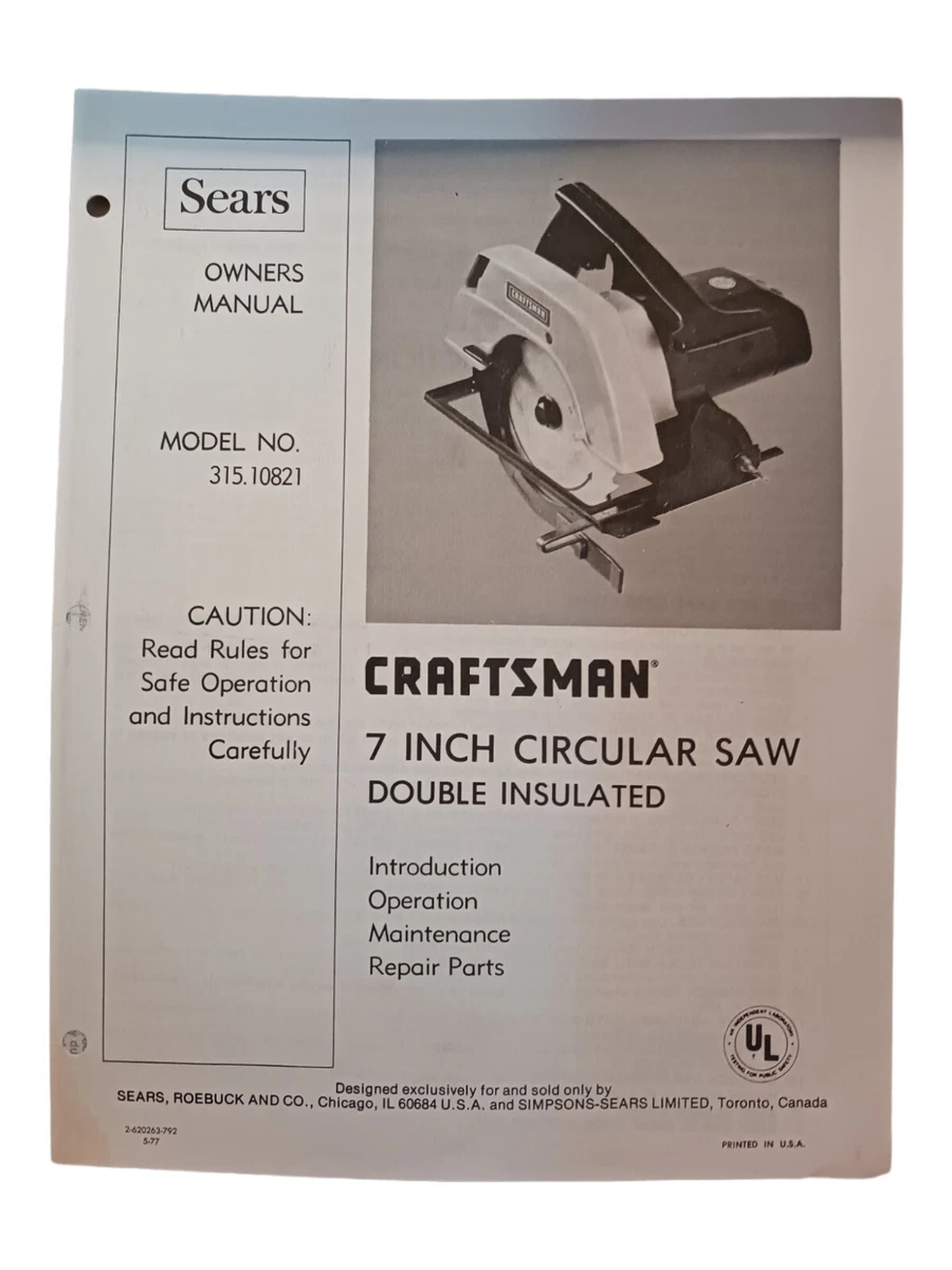 Craftsman circular 2024 saw guide