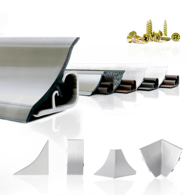 Abschlussleiste 150-300cm Winkelleiste PVC 23x23mm GRATIS Schrauben Zubehörteil
