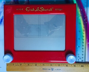 red drawing toy