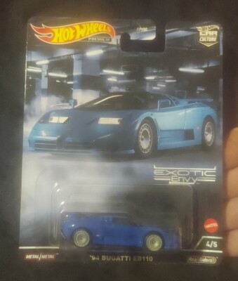Hot Wheels Premium Car Culture Exotic Envy Blue '94 Bugatti EB110  4/5