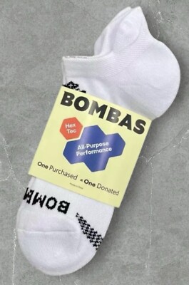 Bombas 4-Pack Ankle Socks For Women – Size Large, White, Low-Cut Comfort