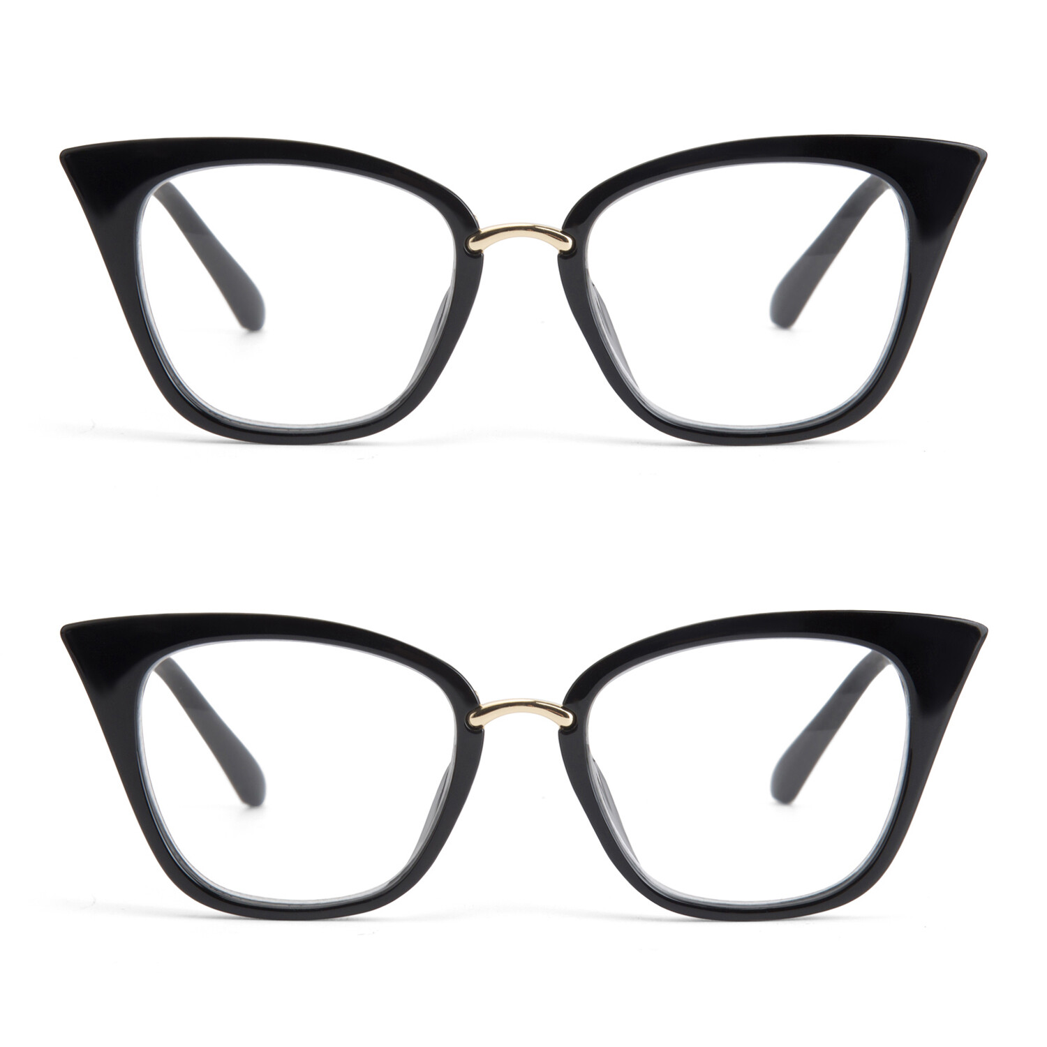 EYEZOOM 2 Pack Stylish Cat-Eye Reading Glasses for Women – Fashionable, Modern