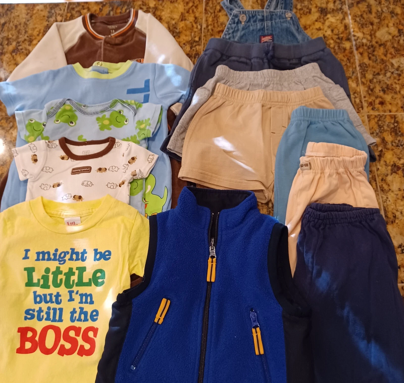 Mixed Lot of 13 Baby Boys Clothes / Size NB to 18Mos.